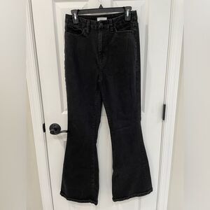Forever 21 Premium Denim Black High Waist Flare Leg Jeans Women’s Size 30